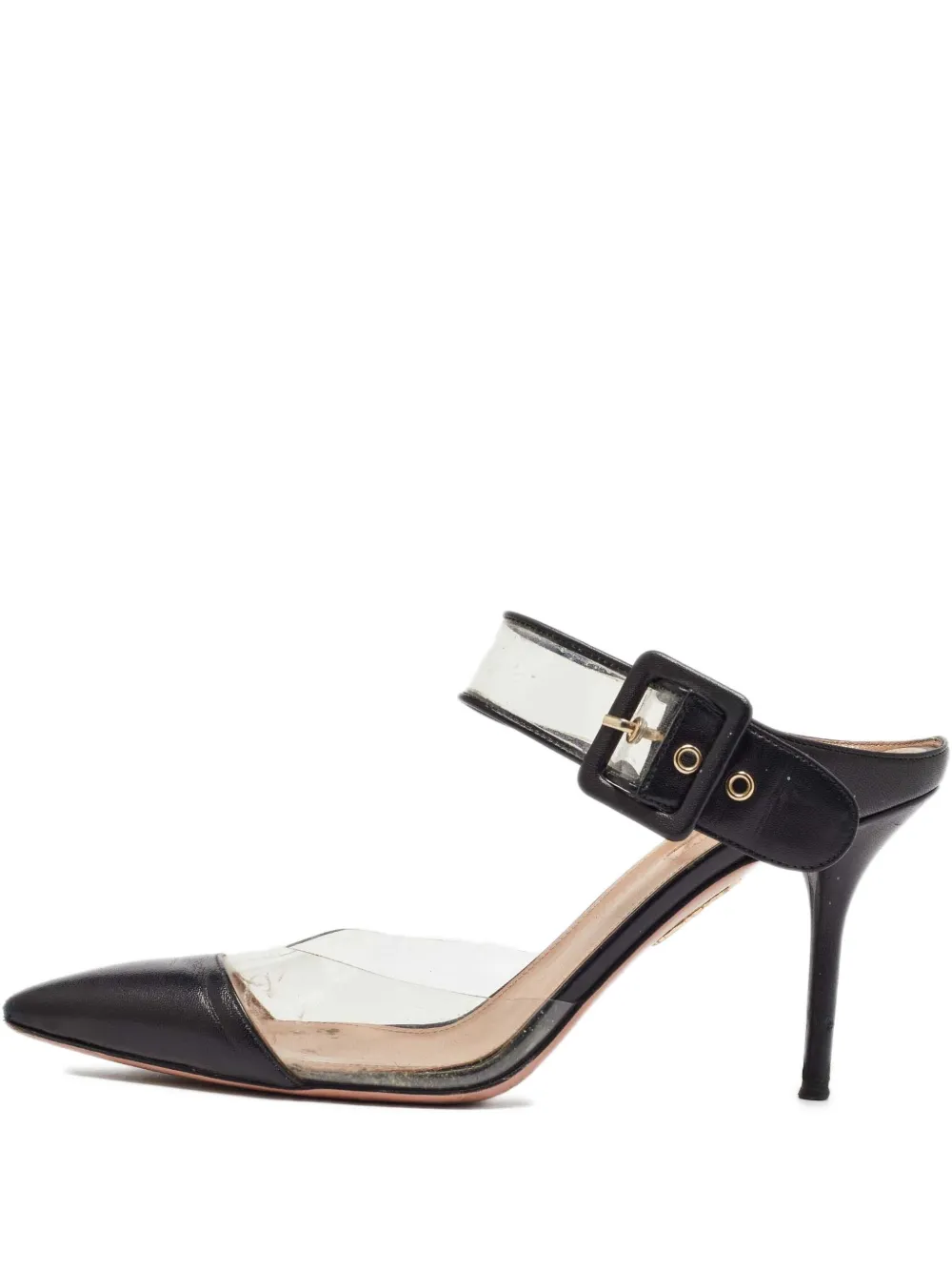 Aquazzura pre-owned 100mm Optic pointed-toe pumps | Black | Image 1