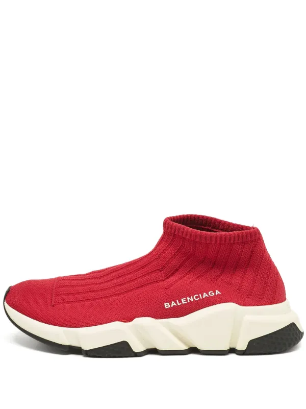 Balenciaga Pre-Owned Speed Trainer Sneakers Red FARFETCH
