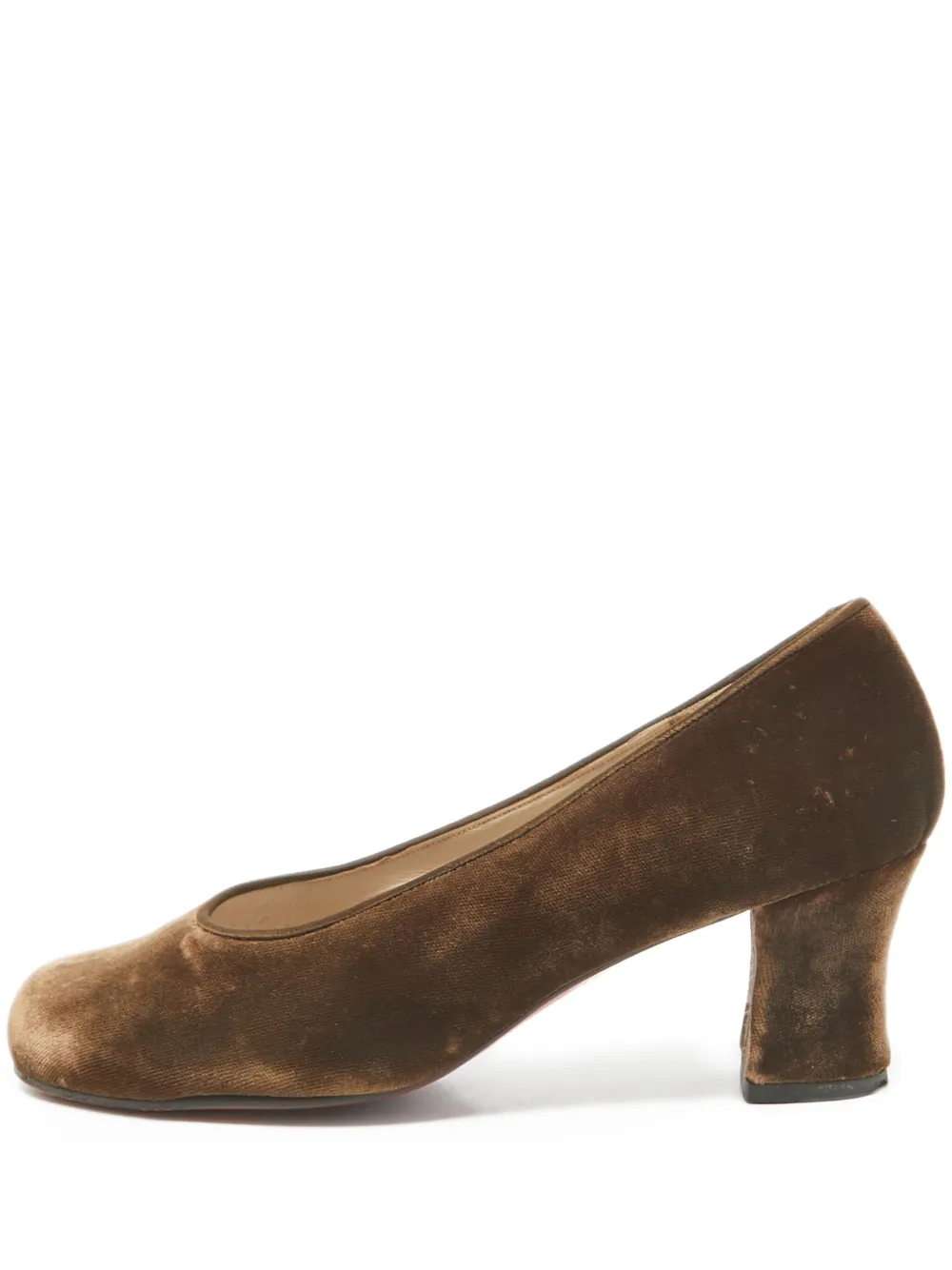 Christian Louboutin Pre-Owned ベルベット パンプス - ブラウン Christian Louboutin Pre-Owned ベルベット パンプス - ブラウン