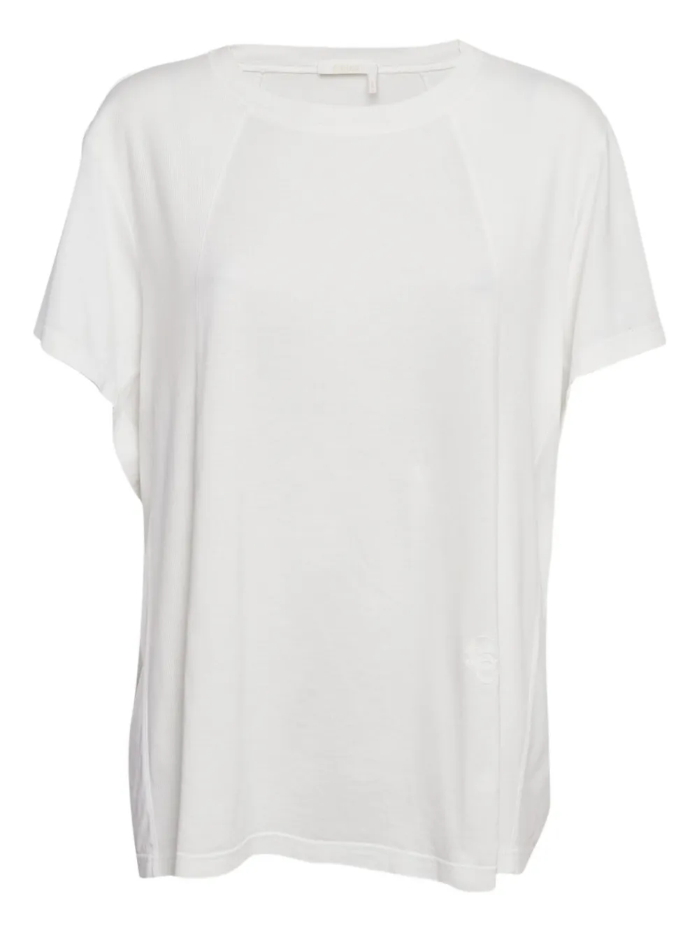 Chloé Pre-Owned crew-neck embroidered T-shirt | White | Image 1