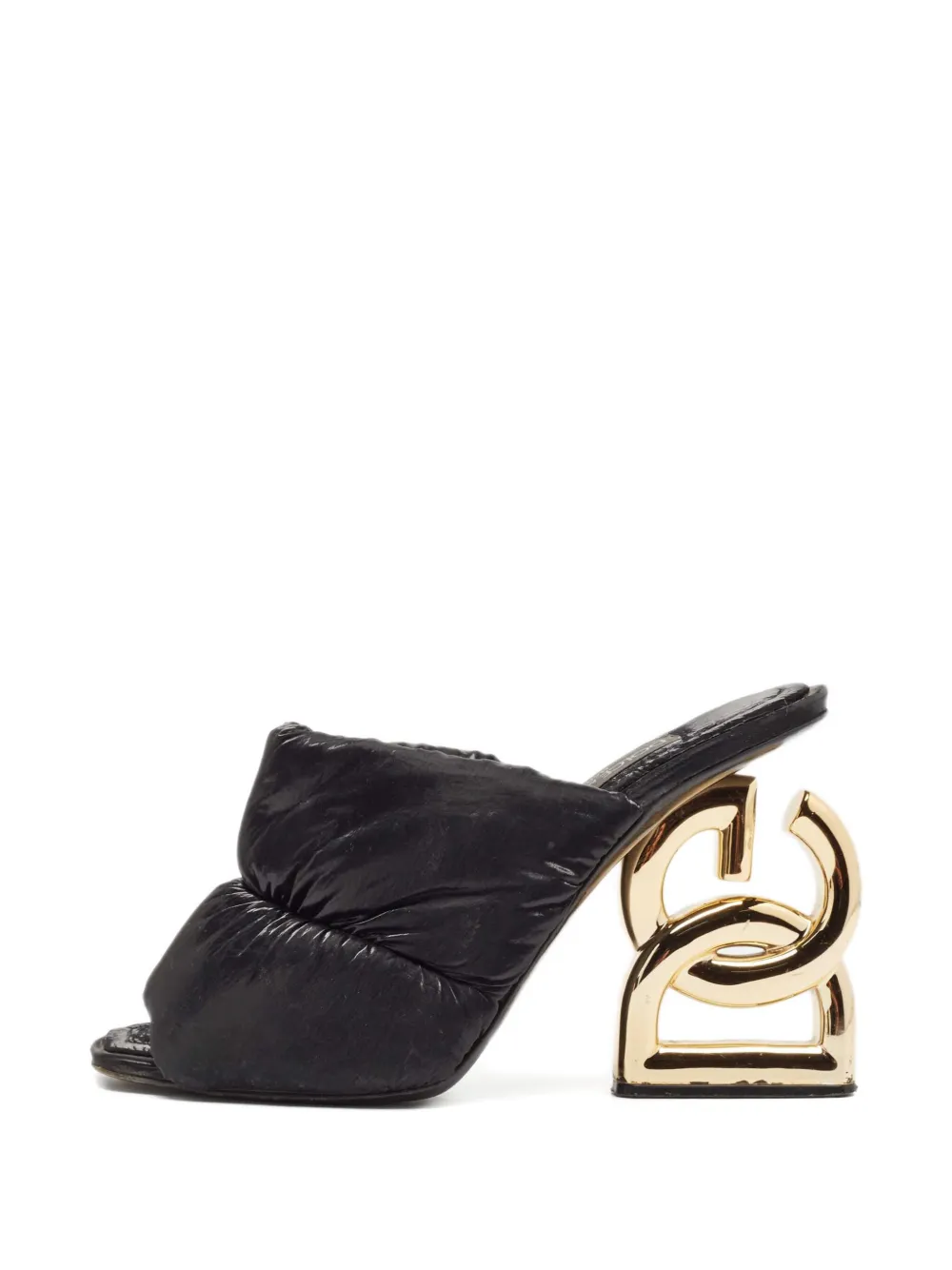 Dolce & Gabbana Pre-Owned 2024 110mm logo-heel padded heeled sandals | Black | Image 1