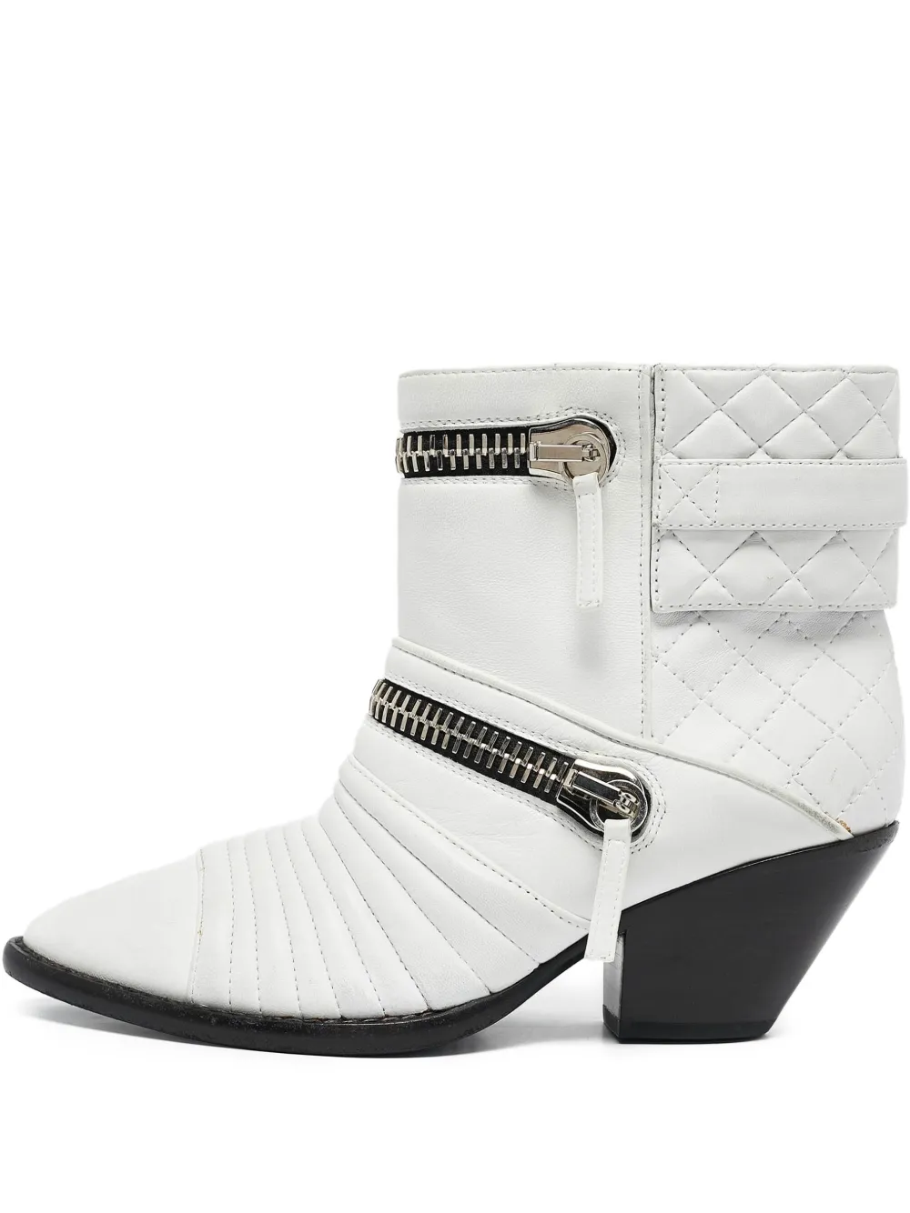 pre-owned 70mm quilted boots