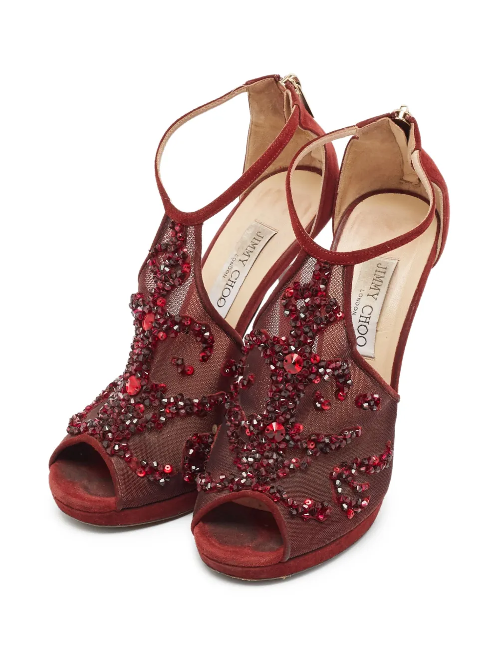Jimmy Choo Pre-Owned 125mm beaded heeled sandals | Image 2