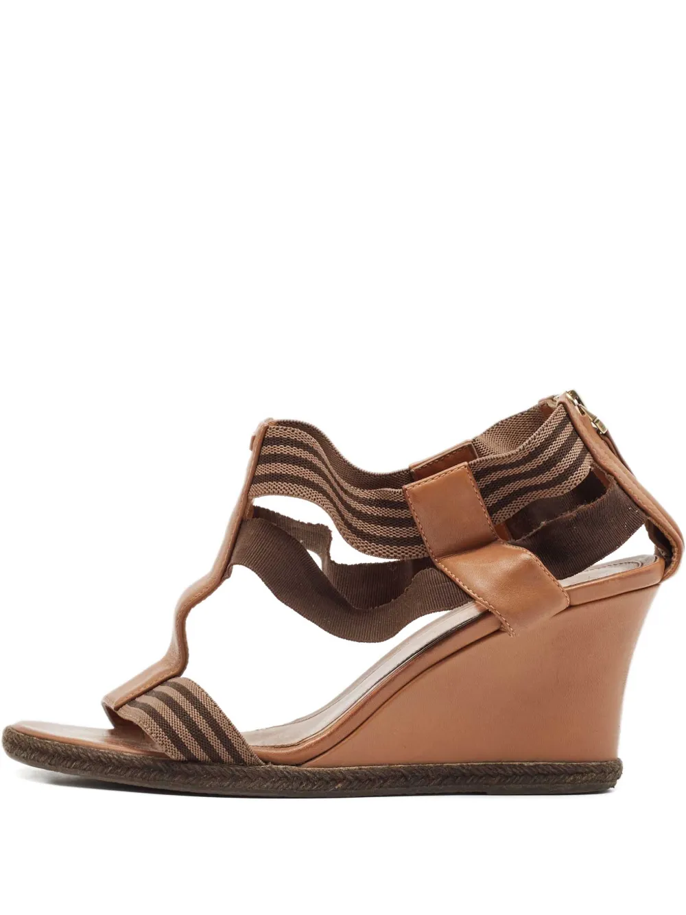 striped wedge sandals