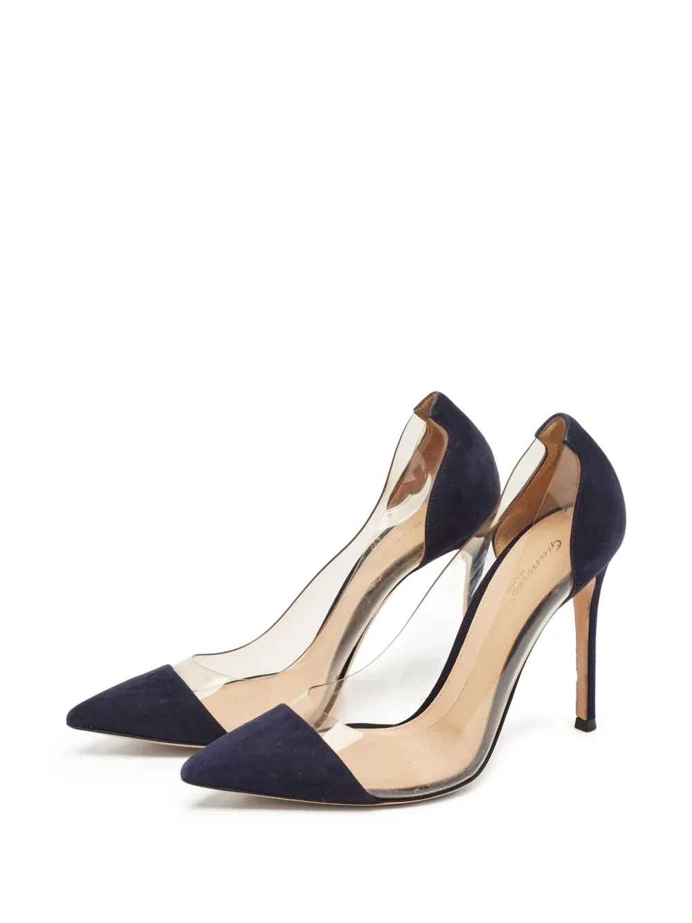 Gianvito Rossi pre-owned Plexi suede-panels pumps | Image 2