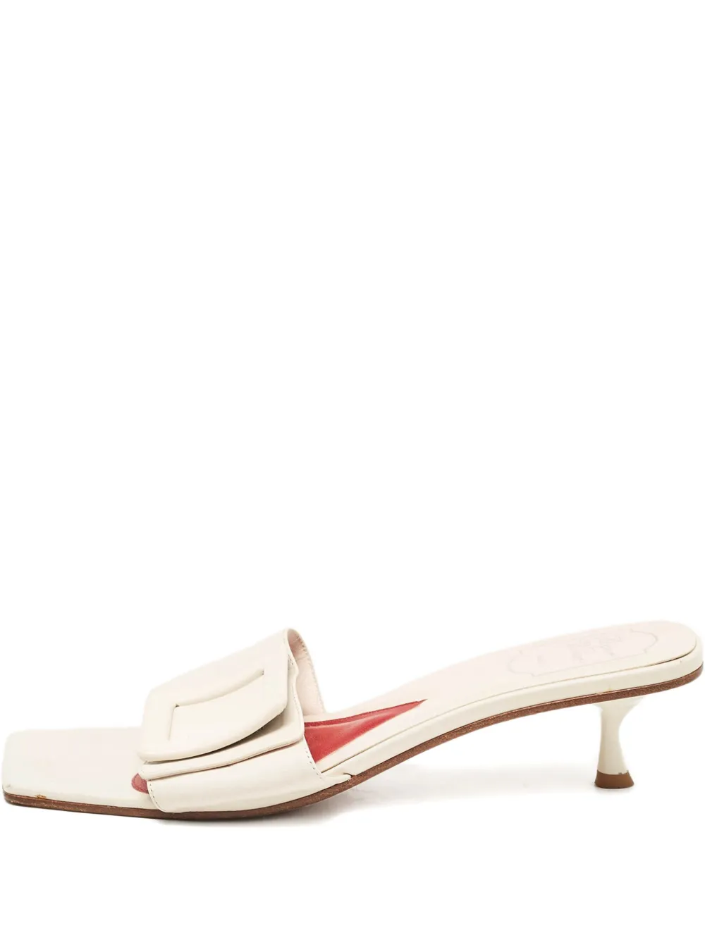 55mm leather heel sandals