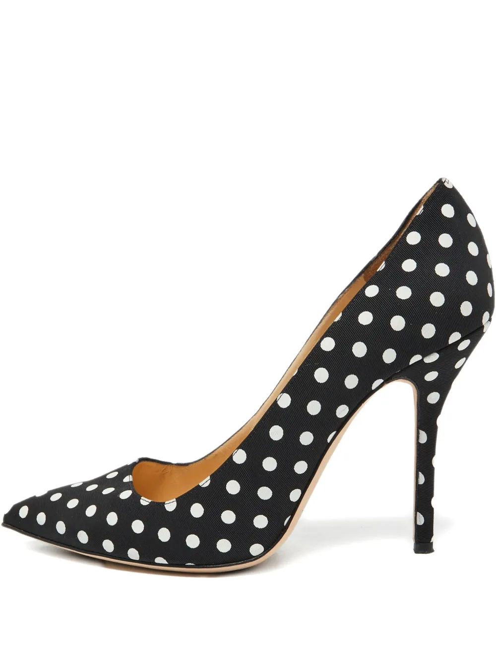 Pre-owned Oscar De La Renta 115mm Polka Dot Pumps