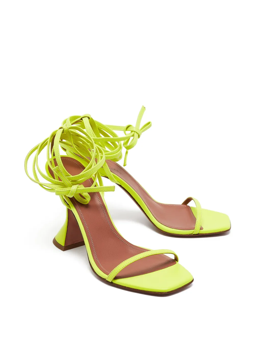 Amina Muaddi leather heeled sandals | Image 2