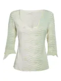 Roberto Cavalli Vintage zebra-print top - White
