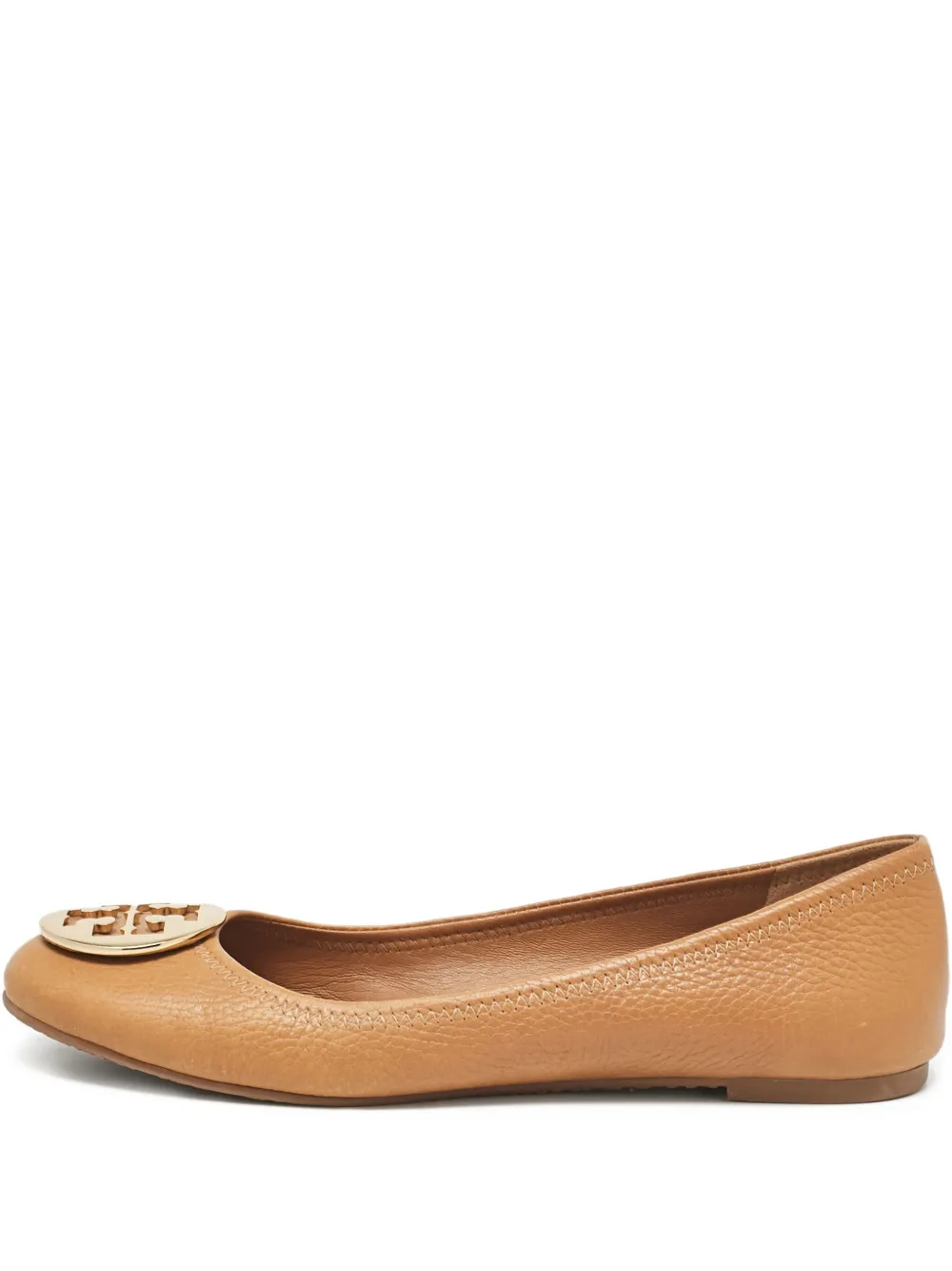 Tory Burch プレオウンド レザーフラットシューズ - ブラウン Tory Burch プレオウンド レザーフラットシューズ - ブラウン