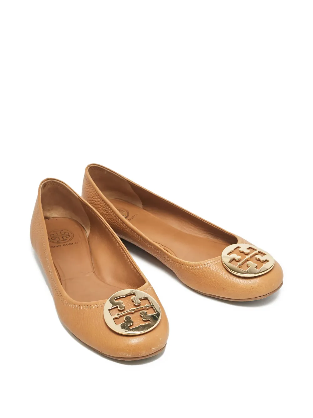 Tory Burch Pre-owned leren ballerina's - Bruin