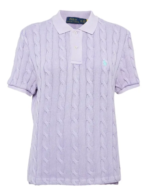 Polo Ralph Lauren Vintage pre-owned cable-knit polo shirt 