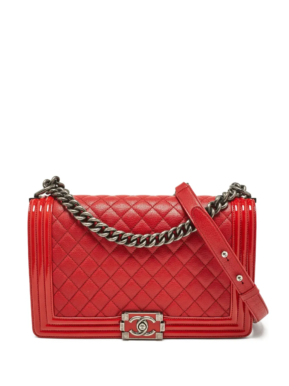 CHANEL Pre-Owned Borsa a spalla Boy Chanel trapuntata - Rosso