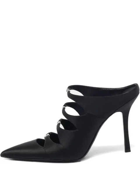 Pre-Owned Alexander Wang 115mm satin stiletto mules