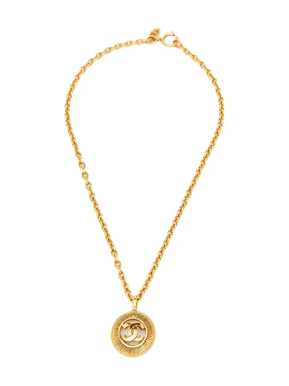 CHANEL Pre-Owned ココマーク ペンダント ネックレス - ゴールドトーン CHANEL Pre-Owned ココマーク ペンダント ネックレス - ゴールドトーン