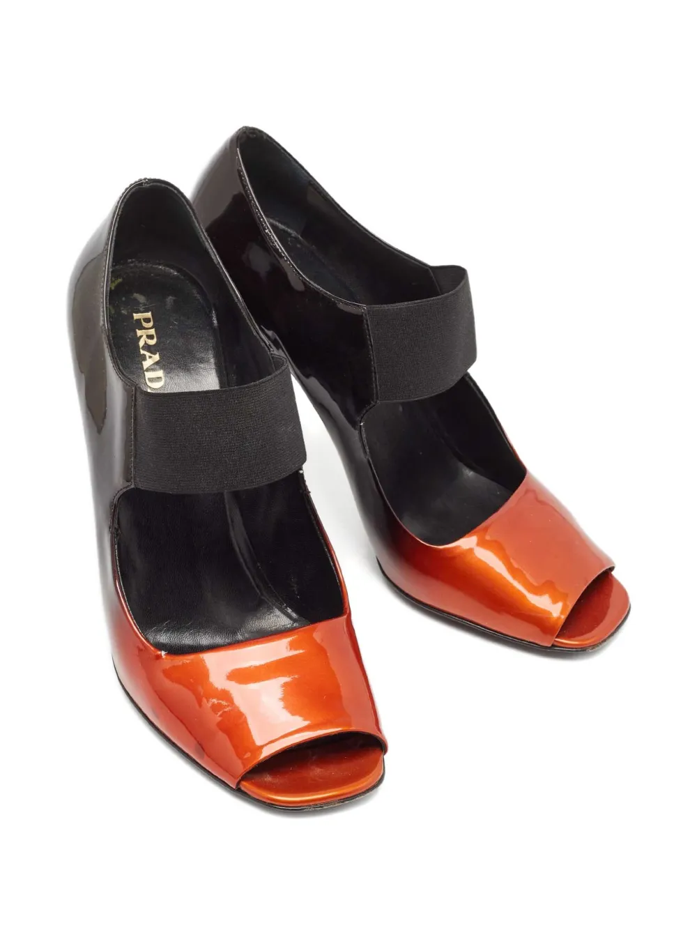 Prada Pre-Owned 110 mm leren pumps met open neus - Zwart
