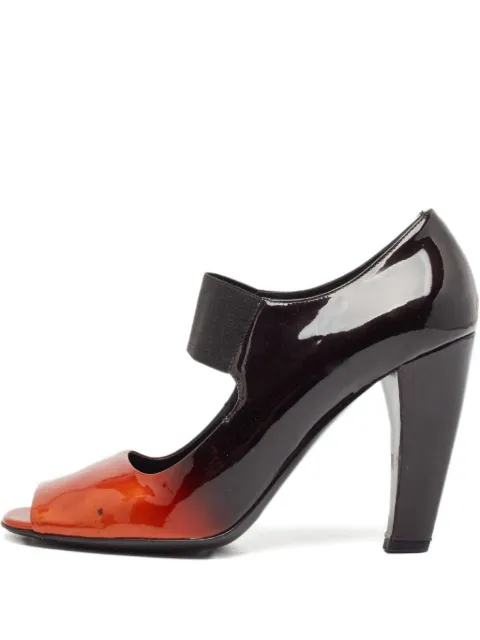 Prada Pre-Owned 110mm leather peep toe pumps