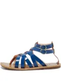 Christian Louboutin Pre-Owned patent leather gladiator flat sandals - Blue