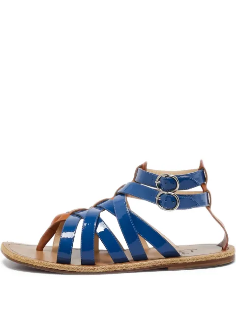 Christian Louboutin Pre-Owned patent leather gladiator flat sandals