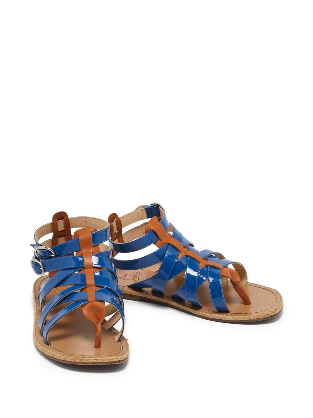 Christian Louboutin Pre-Owned Lakleren sandalen - Blauw
