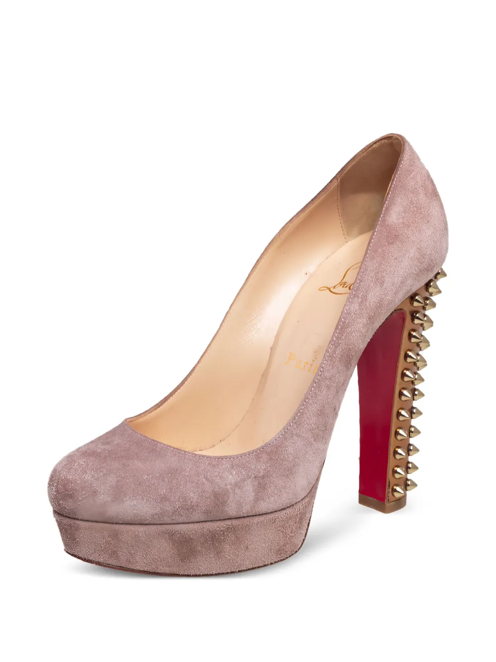 Christian Louboutin Pre-Owned 130 mm suède pumps met hak - Beige