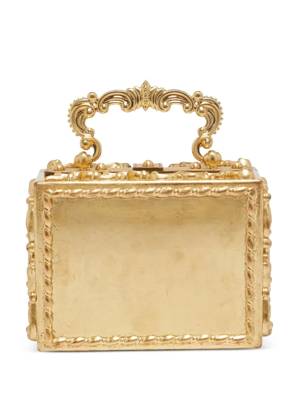 Dolce & Gabbana Pre-Owned Baroque Box Clutch Bag | Gold | FARFETCH