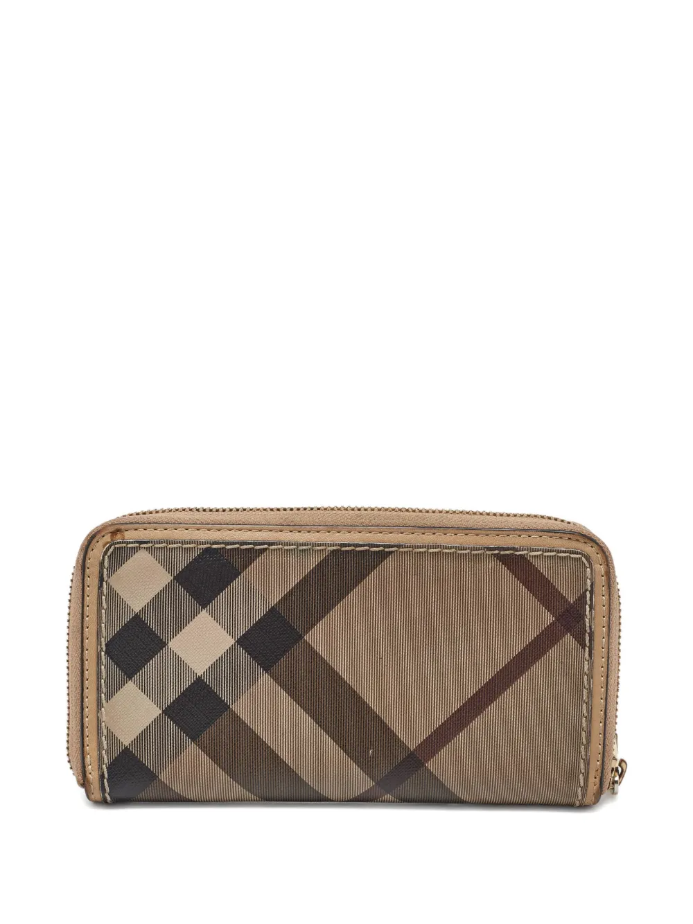 Burberry Pre-Owned leather check zip wallet | Image 2