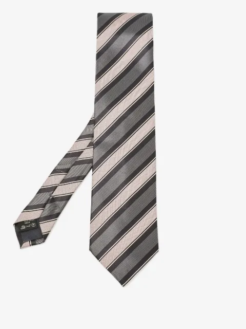 Ermenegildo Zegna Vintage corbata de seda con rayas estampadas