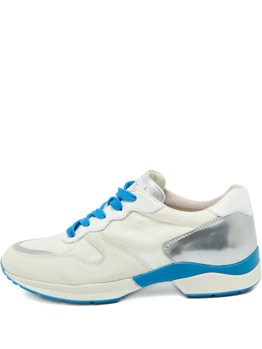 Pre-owned Tod's Vintage Leather Silver-detail Sneakers