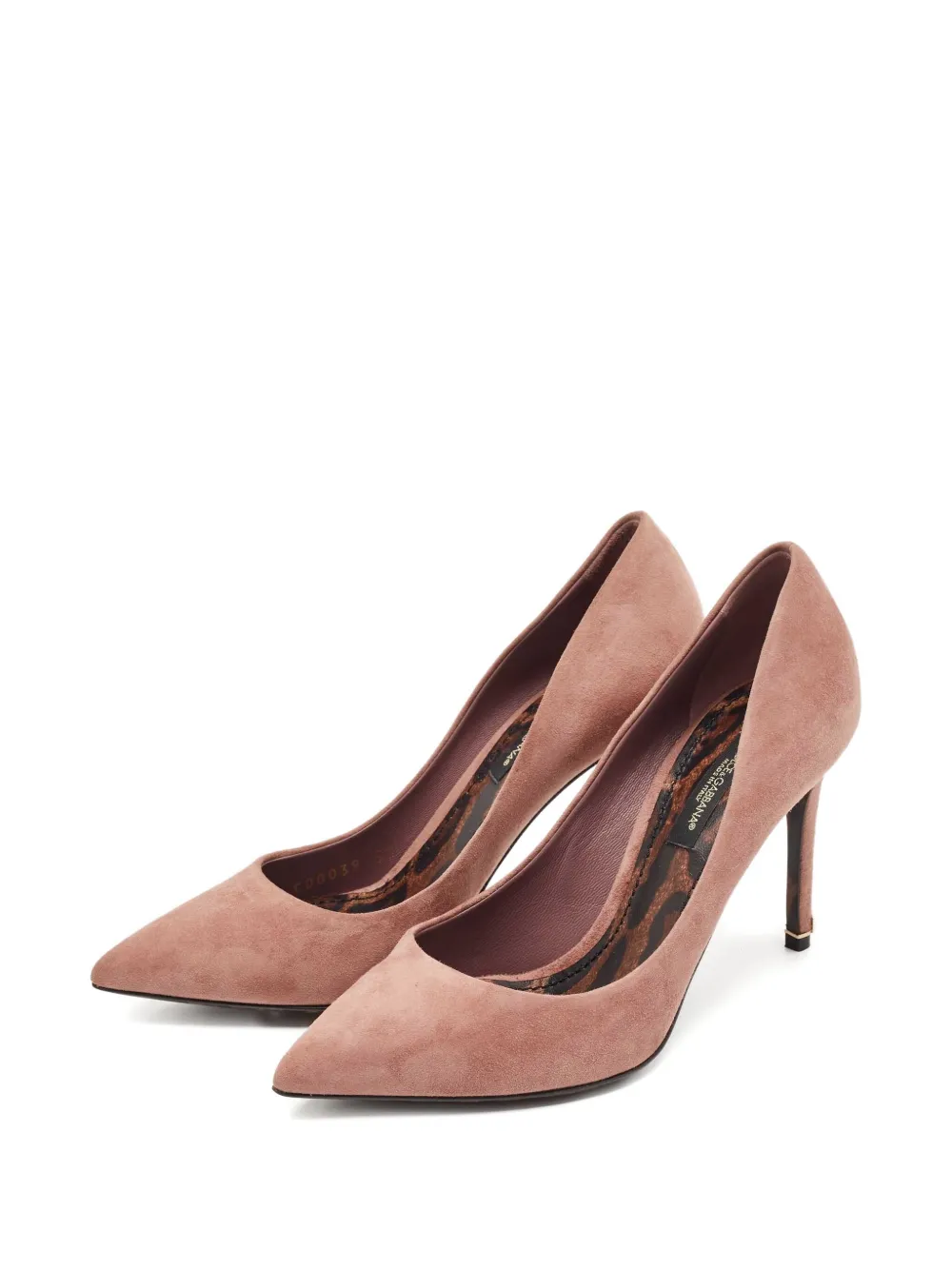 Dolce & Gabbana Pre-Owned 90mm suede leopard-lining pumps | Heeled Pumps | Image 2