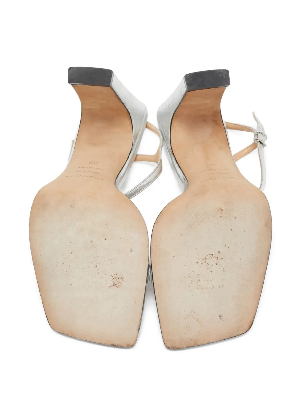 Sergio Rossi Vintage 100mm metallic leather sandals | Image 2