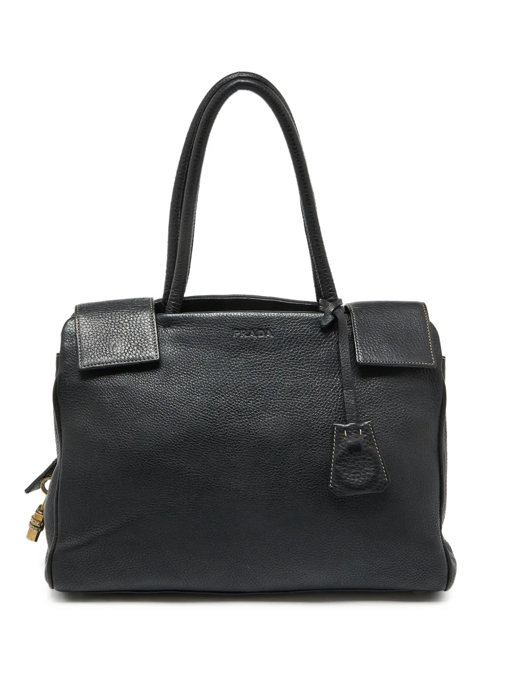 Prada Pre-Owned レザー トートバッグ - ブラック Prada Pre-Owned レザー トートバッグ - ブラック
