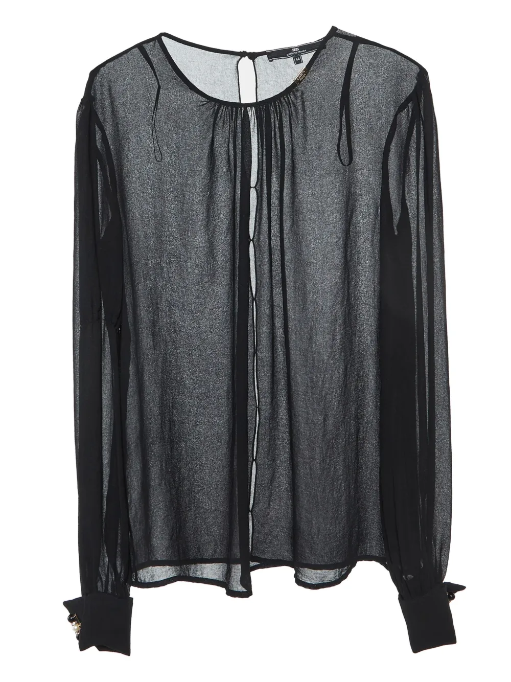 Elisabetta Franchi Blusa semi trasparente a maniche lunghe Pre-owned | nero | Image 1