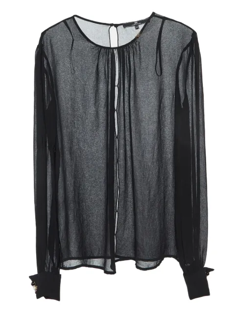 Elisabetta Franchi pre-owned semi-sheer long-sleeve blouse