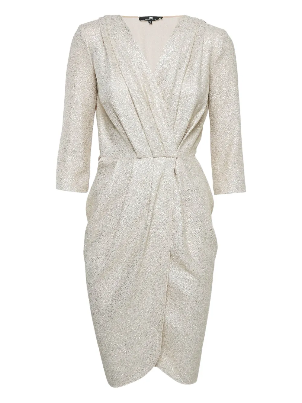 Elisabetta Franchi robe portefeuille pre-owned à fronces | blanc | Image 1