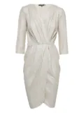 Elisabetta Franchi pre-owned gathered wrap dress - White
