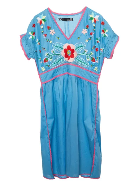 Moschino Pre-Owned floral-embroidered dress