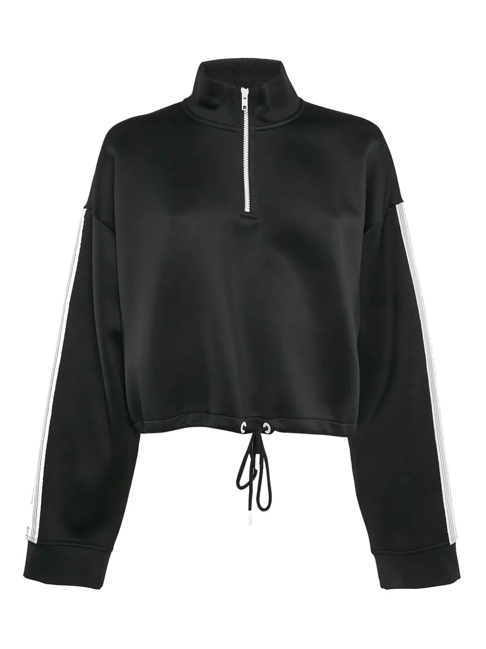 zip-up cropped sweatshirt