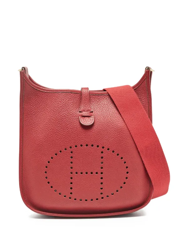HERMES エヴリン ショルダーバッグ レッド Hermès Pre-Owned エヴリン PM ショルダーバッグ | レッド | FARFETCH JP