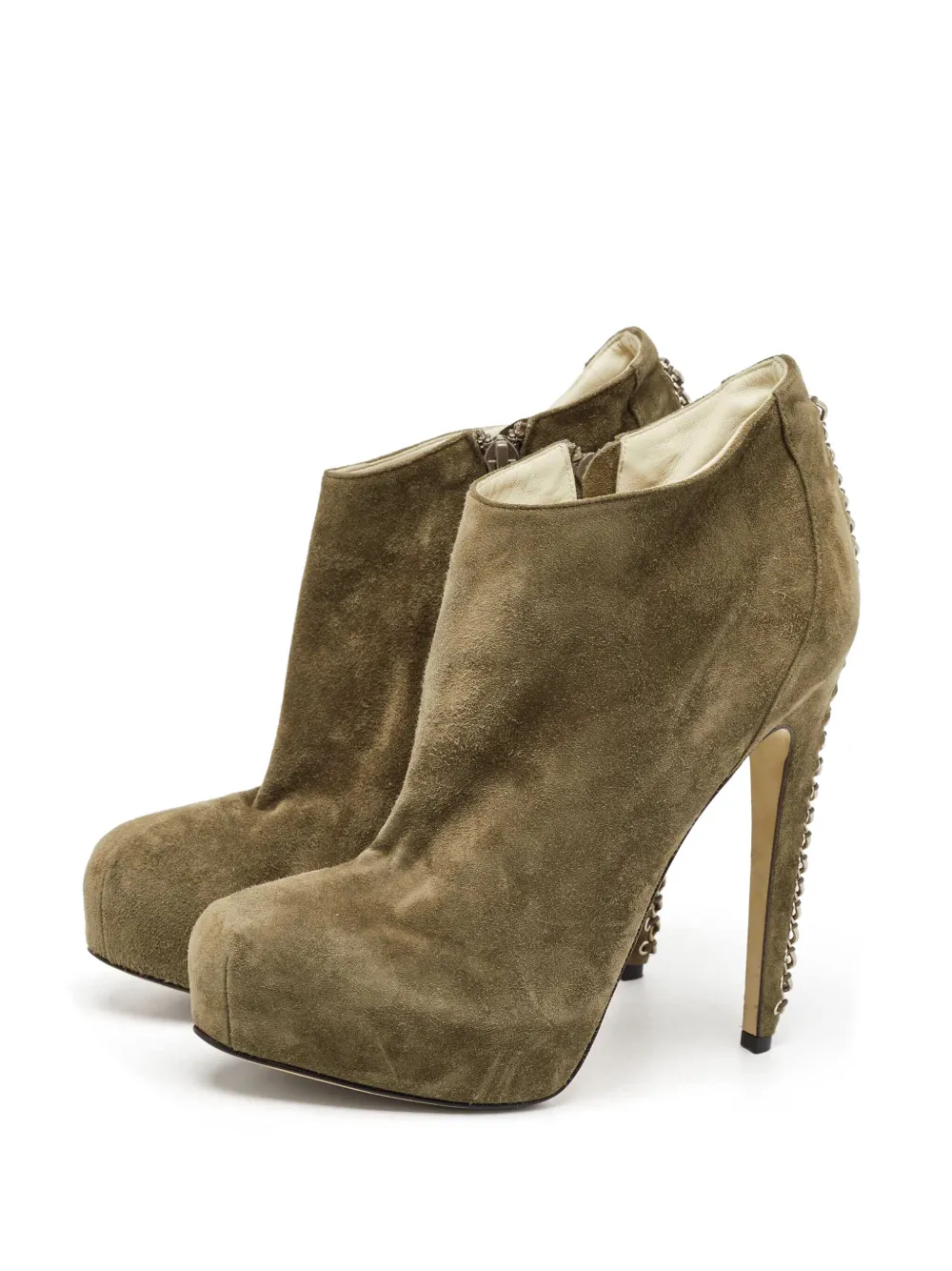 150mm suede chain boots