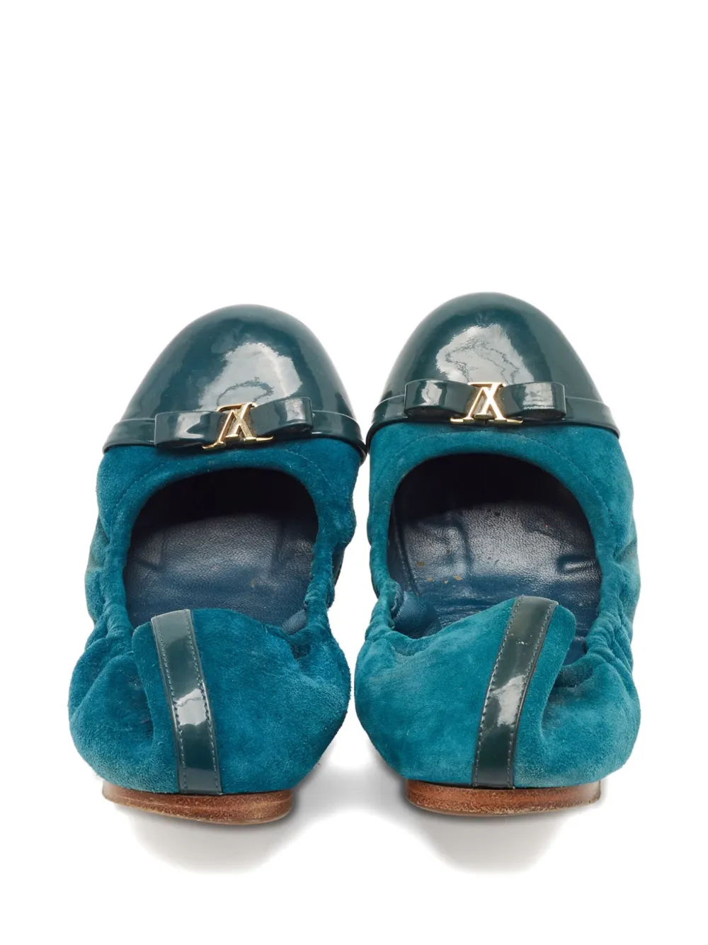 Louis Vuitton Pre-Owned Elba suède ballerina's - Blauw