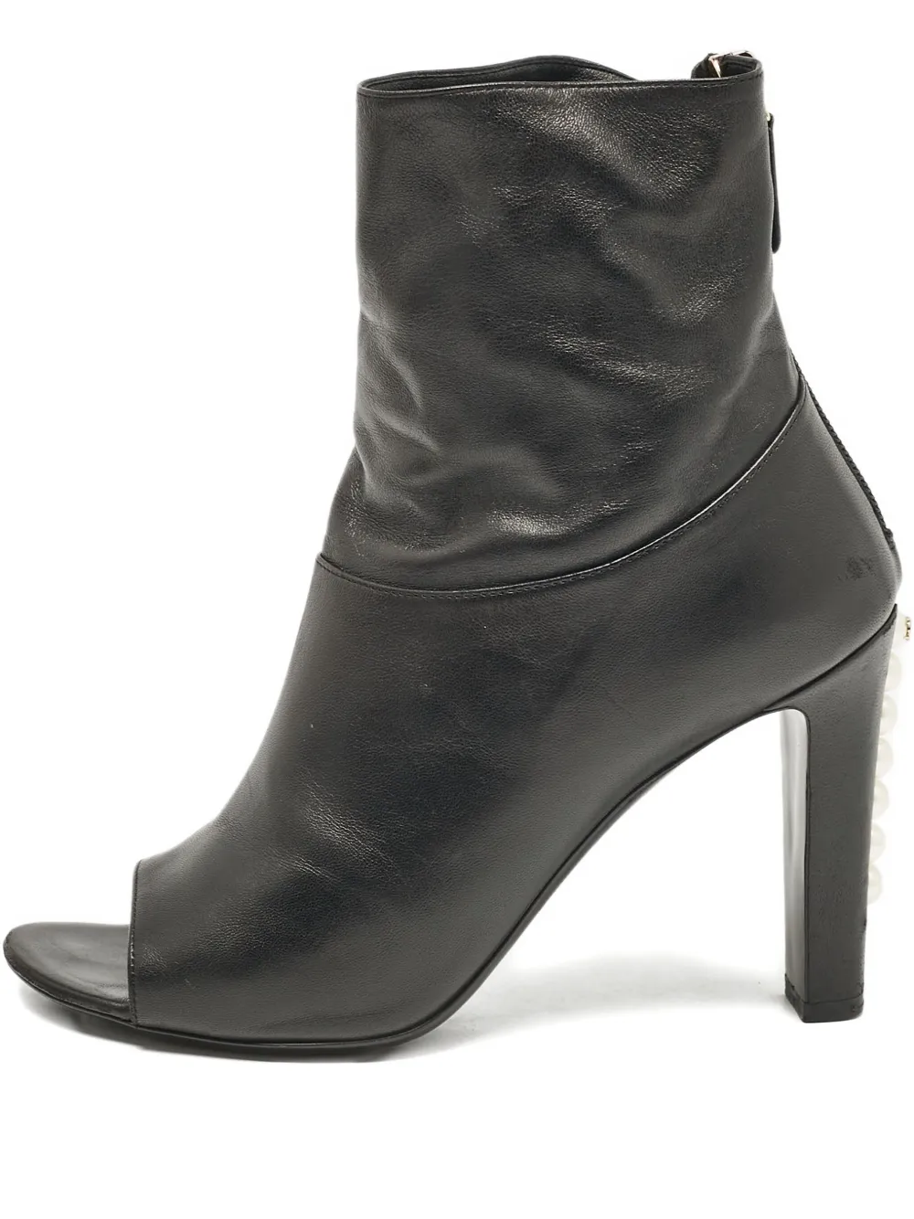 CHANEL Pre-Owned 100mm pearl-detailing boots | Black | Image 1
