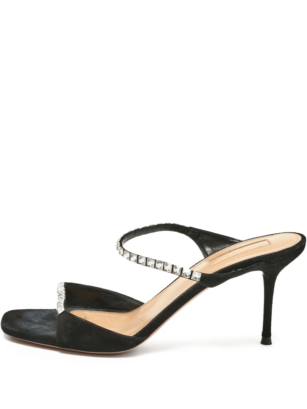 Aquazzura pre-owned 75mm Diamante crystal-embellished sandals | Black | Image 1