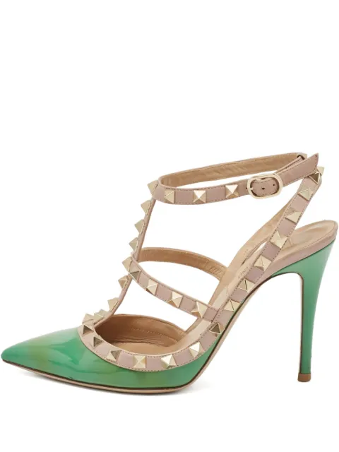 Valentino Garavani Pre-Owned 락스터드 디테일 펌프스 100mm