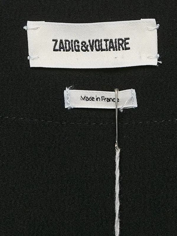 【Zadig & Voltaire】ランディ・サテン・ティアード・ミニドレス Elegant Short Black Satin Dress | Zadig&Voltaire
