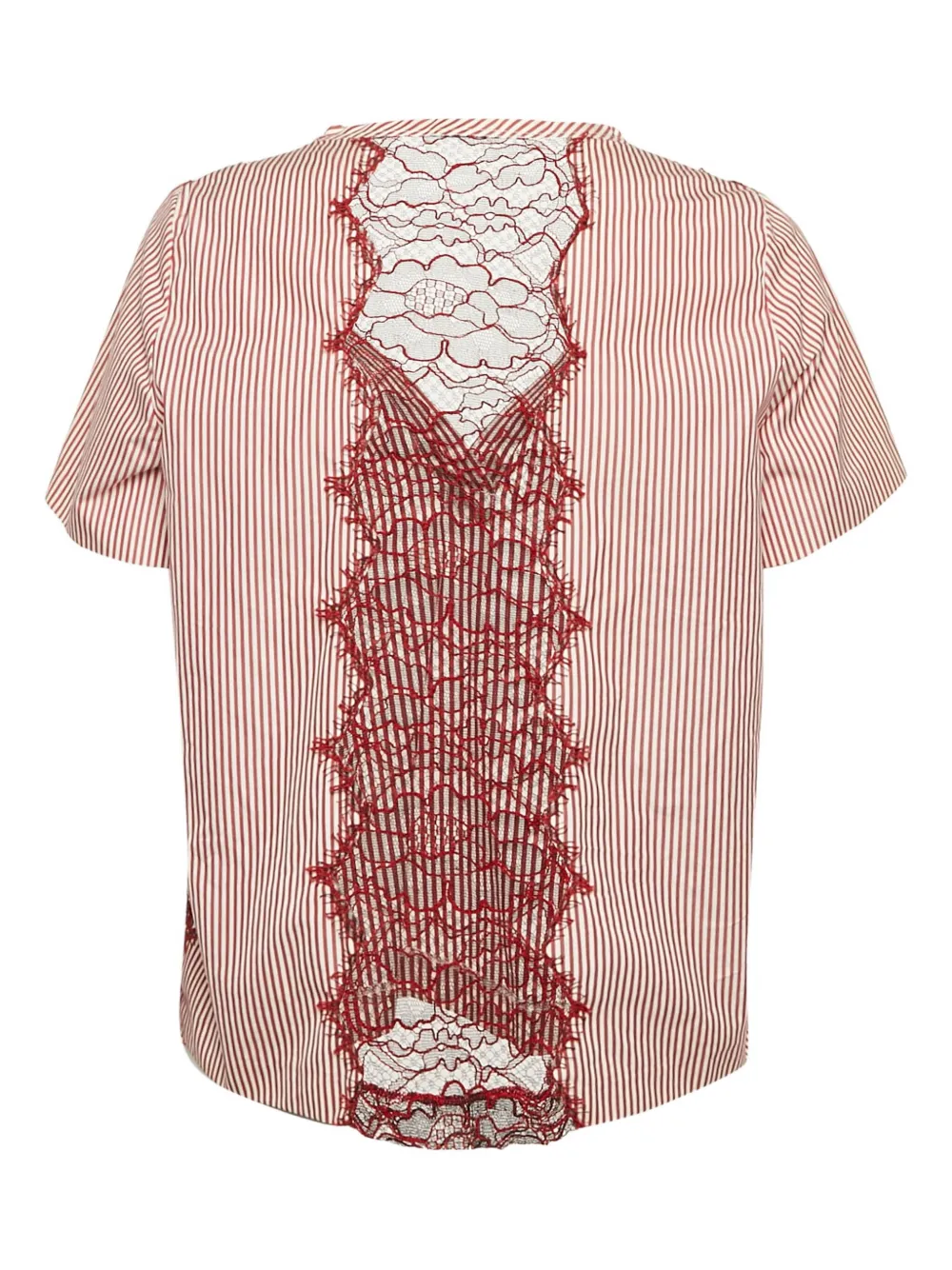 SANDRO pre-owned striped lace-detail top | Image 2
