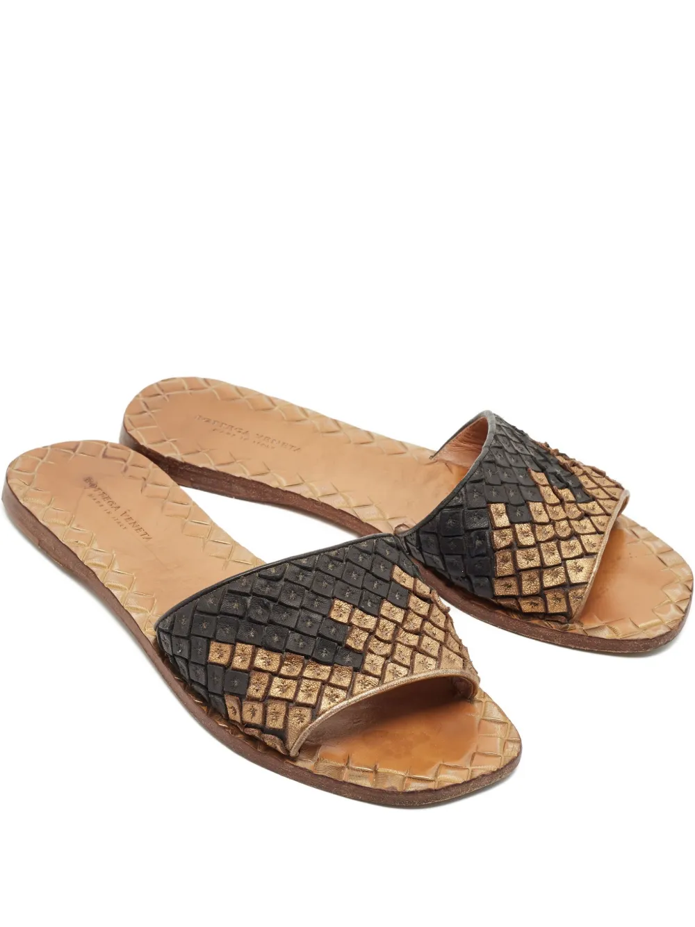 Intrecciato leather sandals