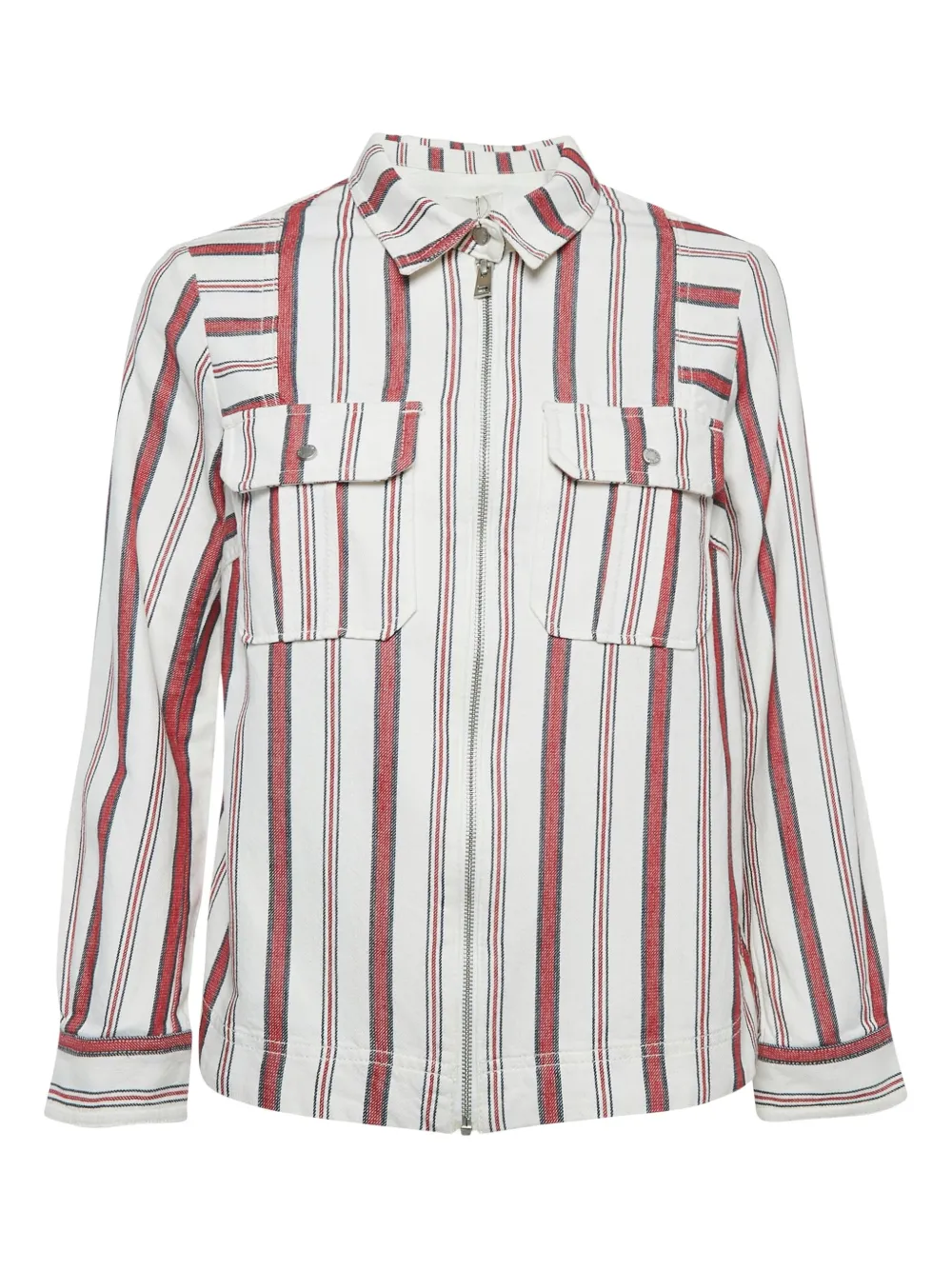 Zadig&Voltaire pre-owned Tach Raye striped zip-up jacket | White | Image 1