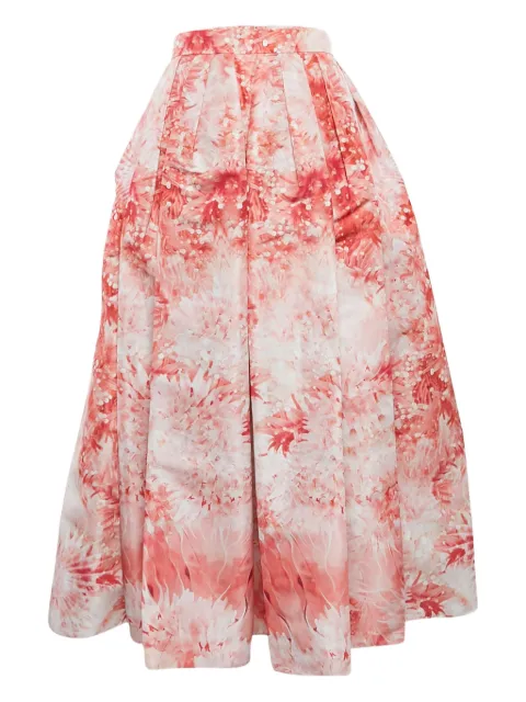 Alexander McQueen Pre-Owned Plooirok met bloemenprint