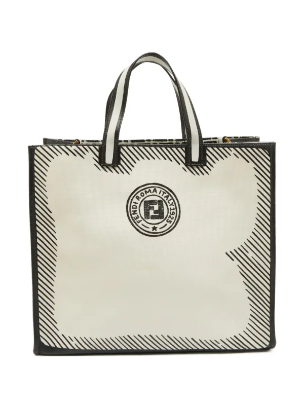 Fendi Pre-owned X Joshua Vides Logo-print Tote Bag in White